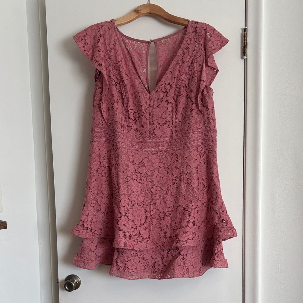 City Chic Sienna Dress - Rose Pink